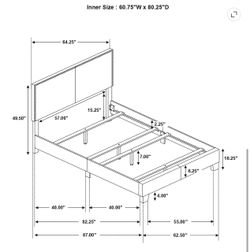 Queen bed and mattress