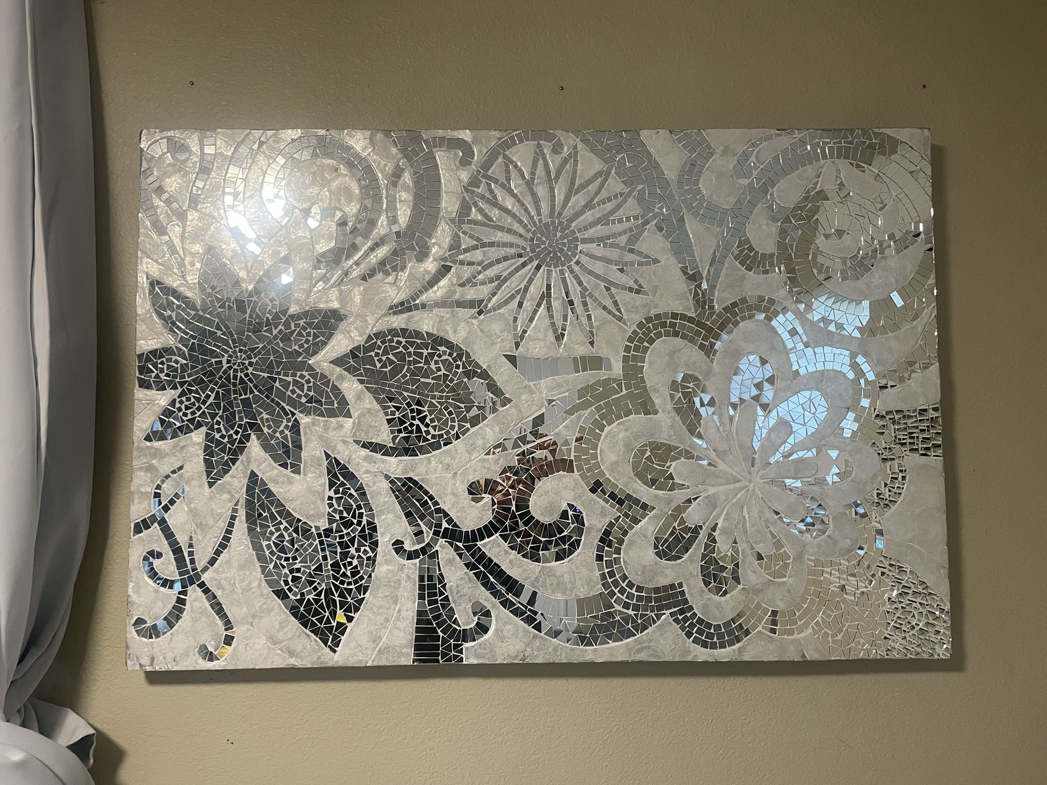 Pier 1 Floral Capiz Mosaic Wall Panel 