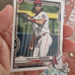 Los Angeles Angels Brandon Marsh Rookie Baseball Cards 