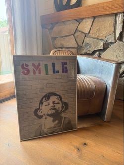 Banksy SMILE Framed Art Print