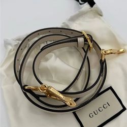 Gucci Sylvie white leather strap