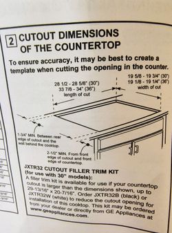 Electric counter, glass top stove 36"