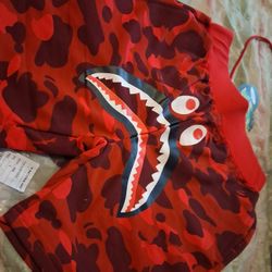 Bape Shorts RED Camo 