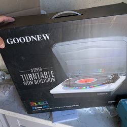 3-Speed DJ turntable with lights and Bluetooth