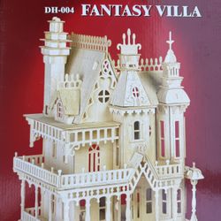 Fantasy Villa Woodcraft Construction Kit Dolls House