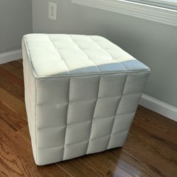 White Faux Leather Chair 