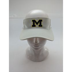 Adidas Michigan Wolverines White Adjustable Strap Golf Visor Hat One Size