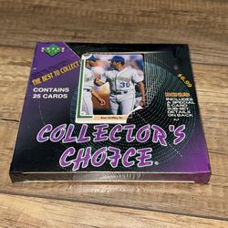 Vintage 1991 Baseball Upper Deck Collectors Choice Factory Sealed Box 25 Cards