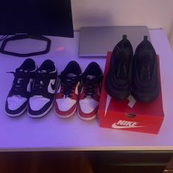 nike panda dunks low, nike 75th anniversary dunks low, nike air max 97’ black noir