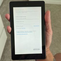 Amazon Fire 7 Tablet with rubberized case