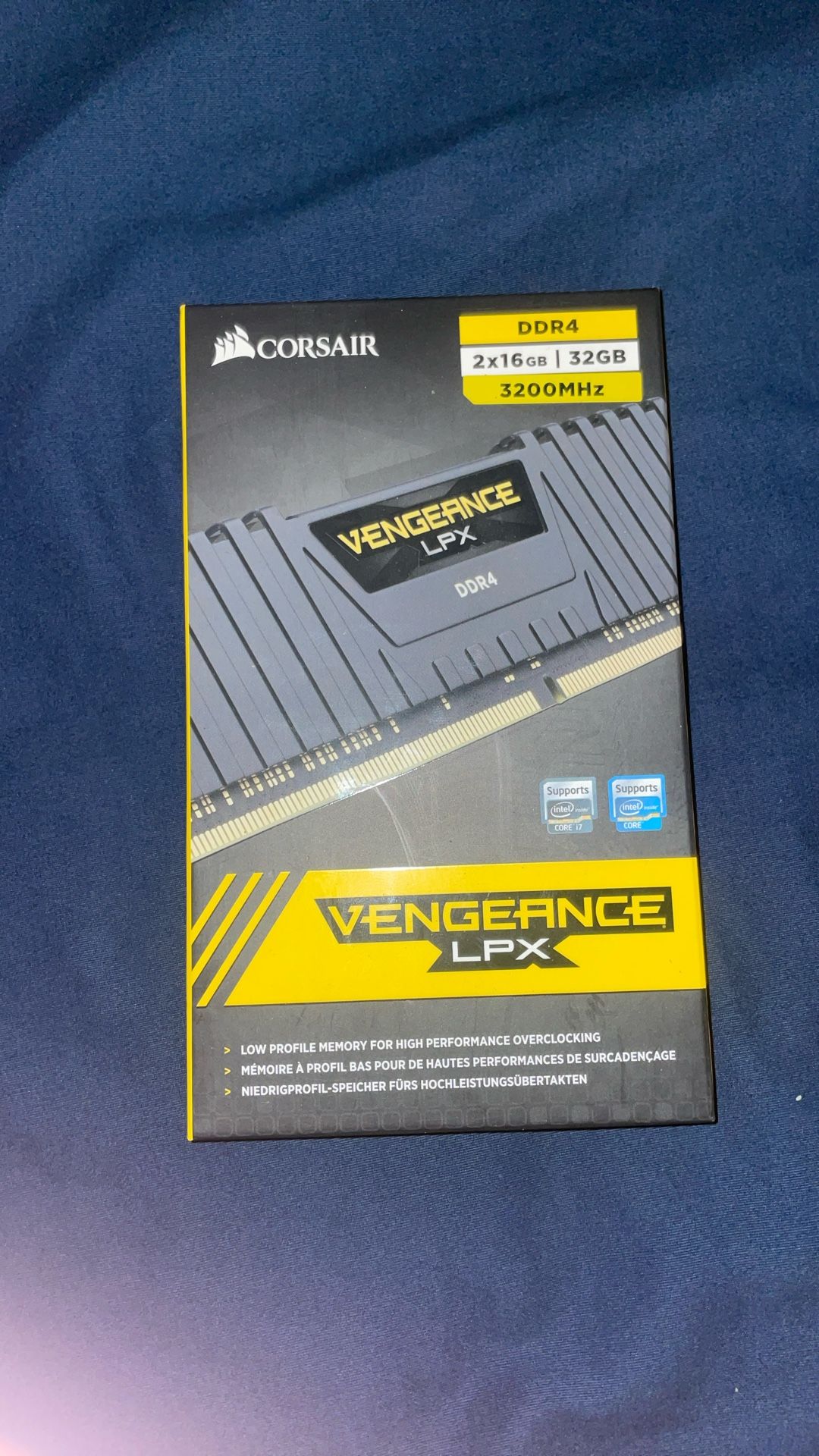 DDR4 32Gb’s 3200MHz’s 2x16 Corsair Vengance LPX Ram 