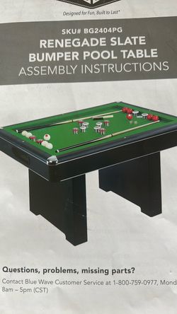Hathaway Renegade Slate Bumper Pool Table