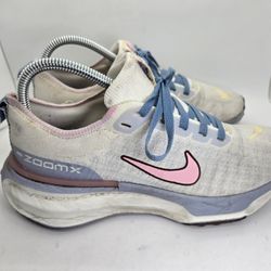 Nike ZoomX Invincible Run Flyknit 3 Shoes Women's 7.5 Blue Pink Running Sneakers