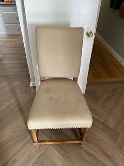 Upholstered Dining Chairs with Nailhead Trim