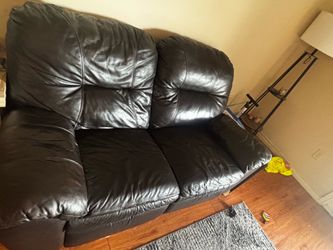 2 seater recliner leather couch