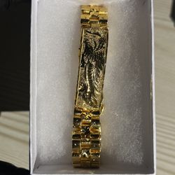 24K Gold Plated Dragon Bracelet
