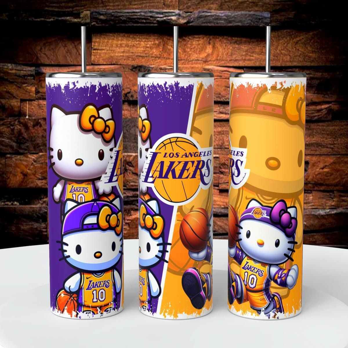 Los Angeles Lakers Hello Kitty Basketball Tumbler