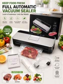 Food Storage Vacuum Sealer Machine, 8ft Long Seal Bag