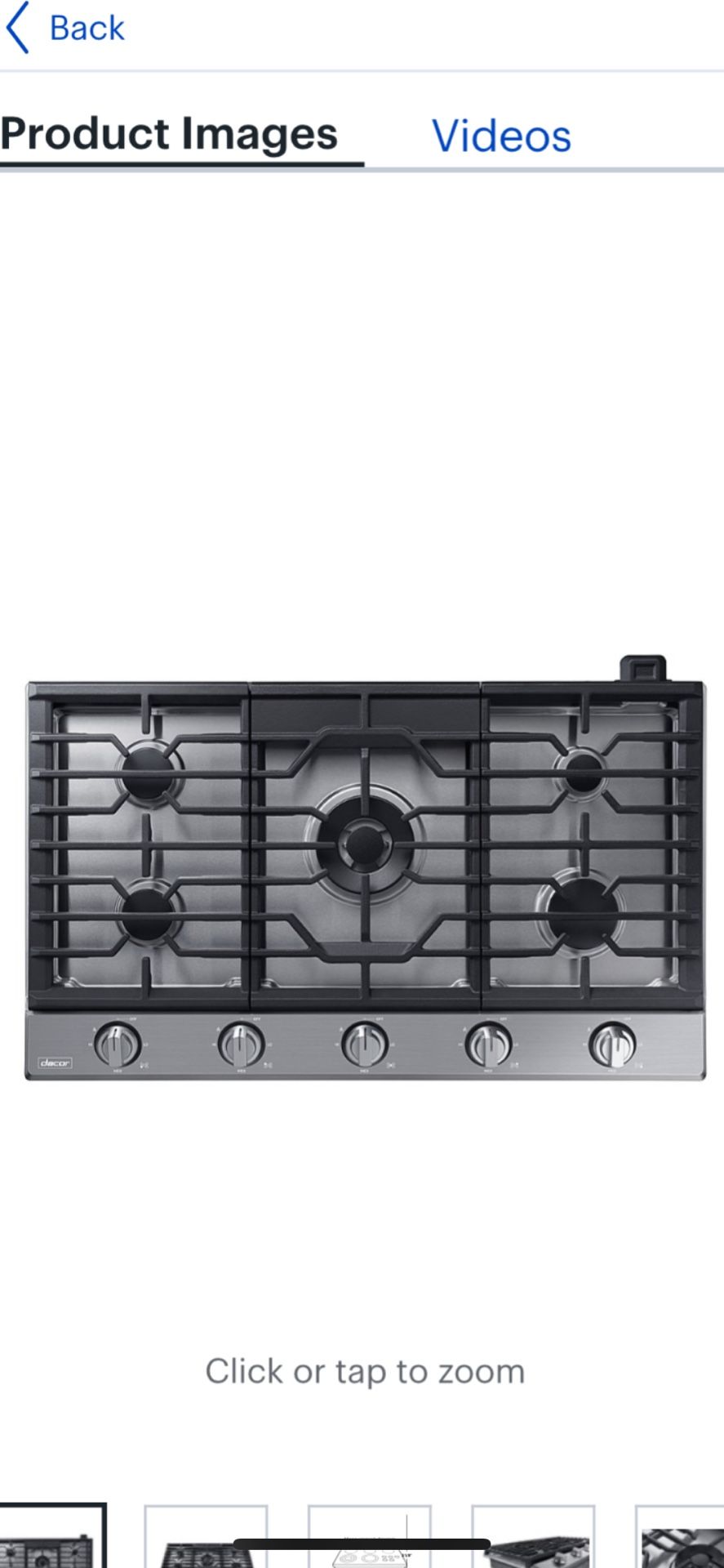 Box Complete Cooktop Gas Range DACOR 36