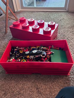 LEGO storage bricks with random legos