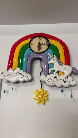 Rainbow/unicorn clock
