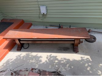 6’ oak bench