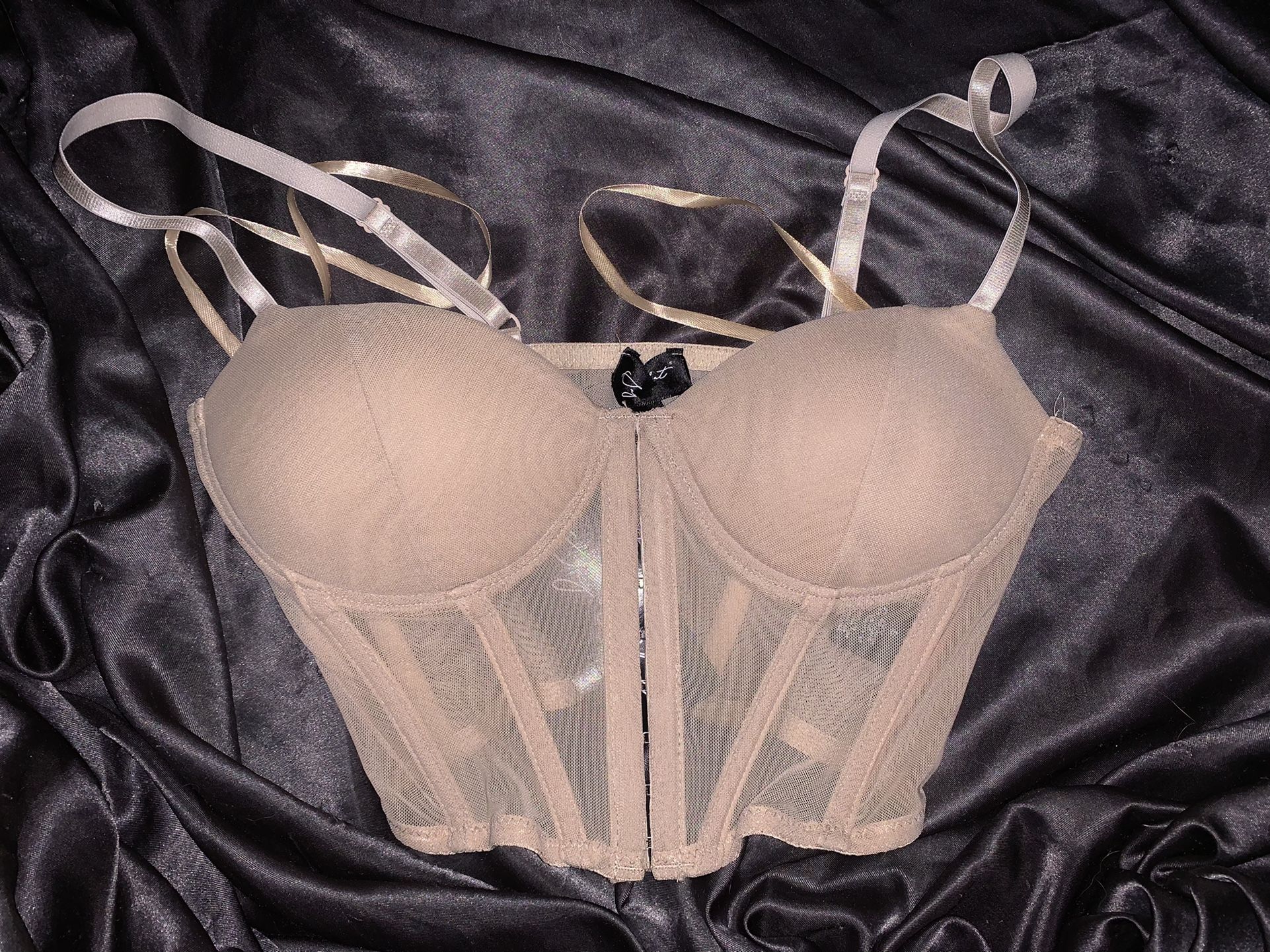 Nude Corset Style Crop Top