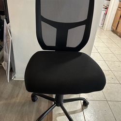Mesh Rolling Armless Adjustable Height Work Swivel Chair