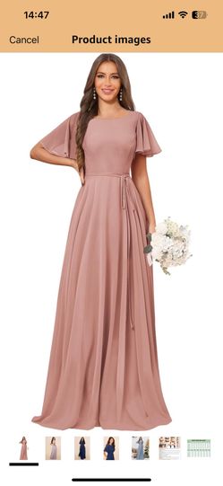 Bridesmaids Dusty Rose Dress