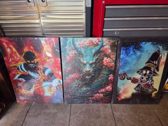 Displate Metal 19x27 "Black Magic" - "Fire Force " -Japanese Dragon" Posters $15 ea. New (Price Is Firm)