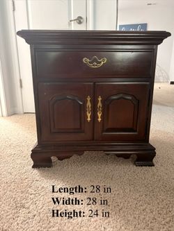 Solid wood nightstand