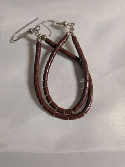 Dangle earrings, Jasper