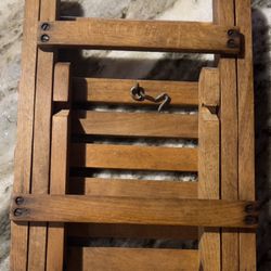Stool - Small Vintage Oak Folding Stool
