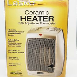 Lasko ceramic heater with adjustable thermostat