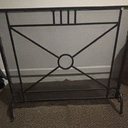 Black Contemporary Fireplace Screen