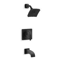 KOHLER Katun 3-Spray Tub and Shower Faucet in Matte Black Valve Included