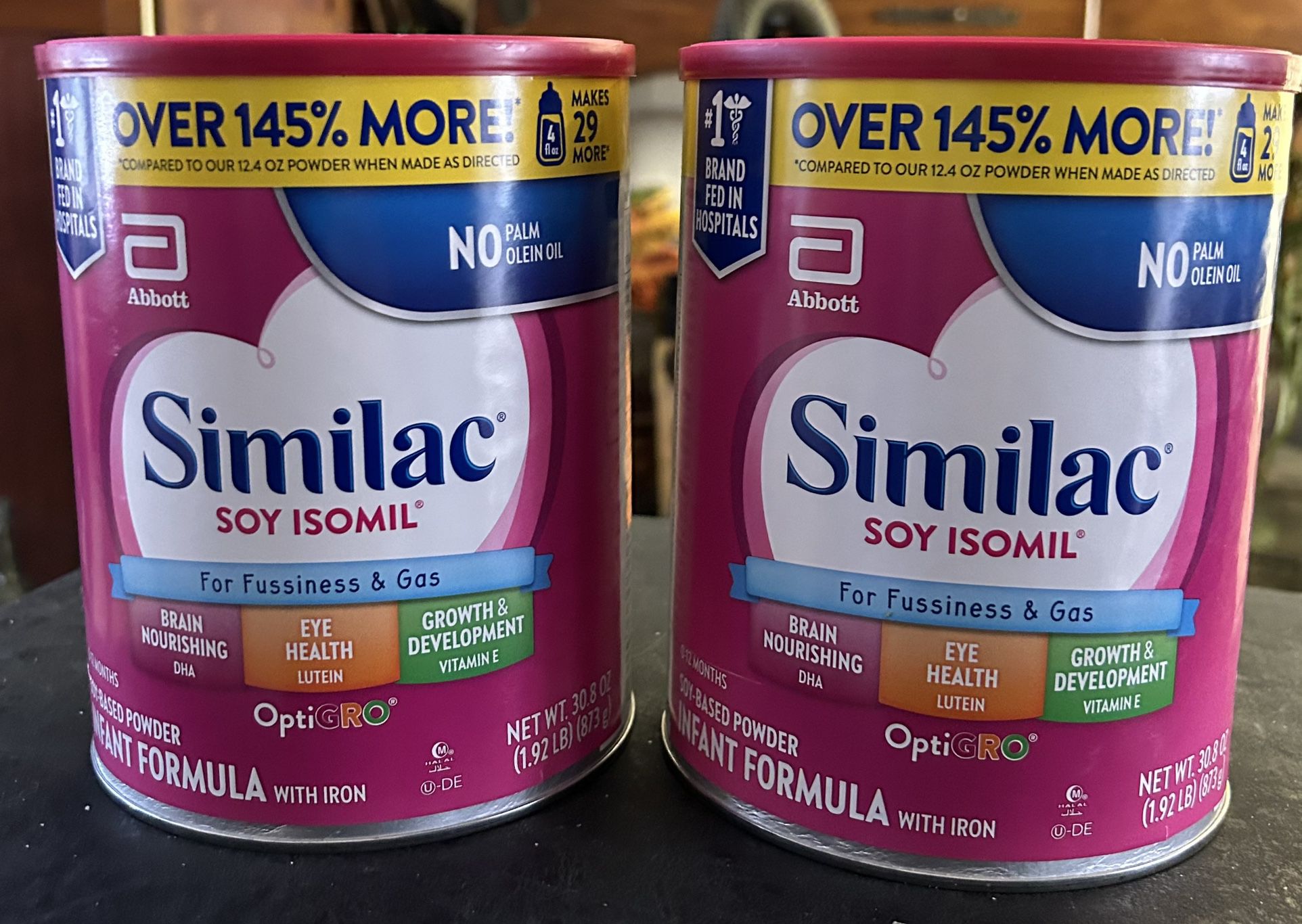 8 Large Cans Similac Isomil Baby’s Soy Formula