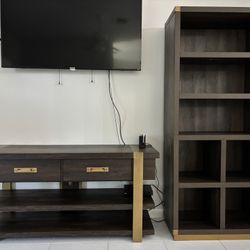 Tv Stand And Bookshelves