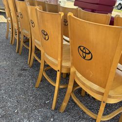 Wood dining or break room chairs