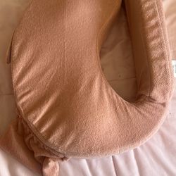 Pink breast-feeding pillow