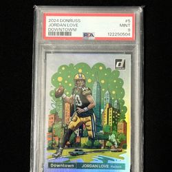 2024 DONRUSS JORDAN LOVE DOWNTOWN! PSA 9