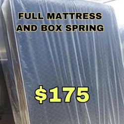 FULL MATTRESS AND BOX SPRING