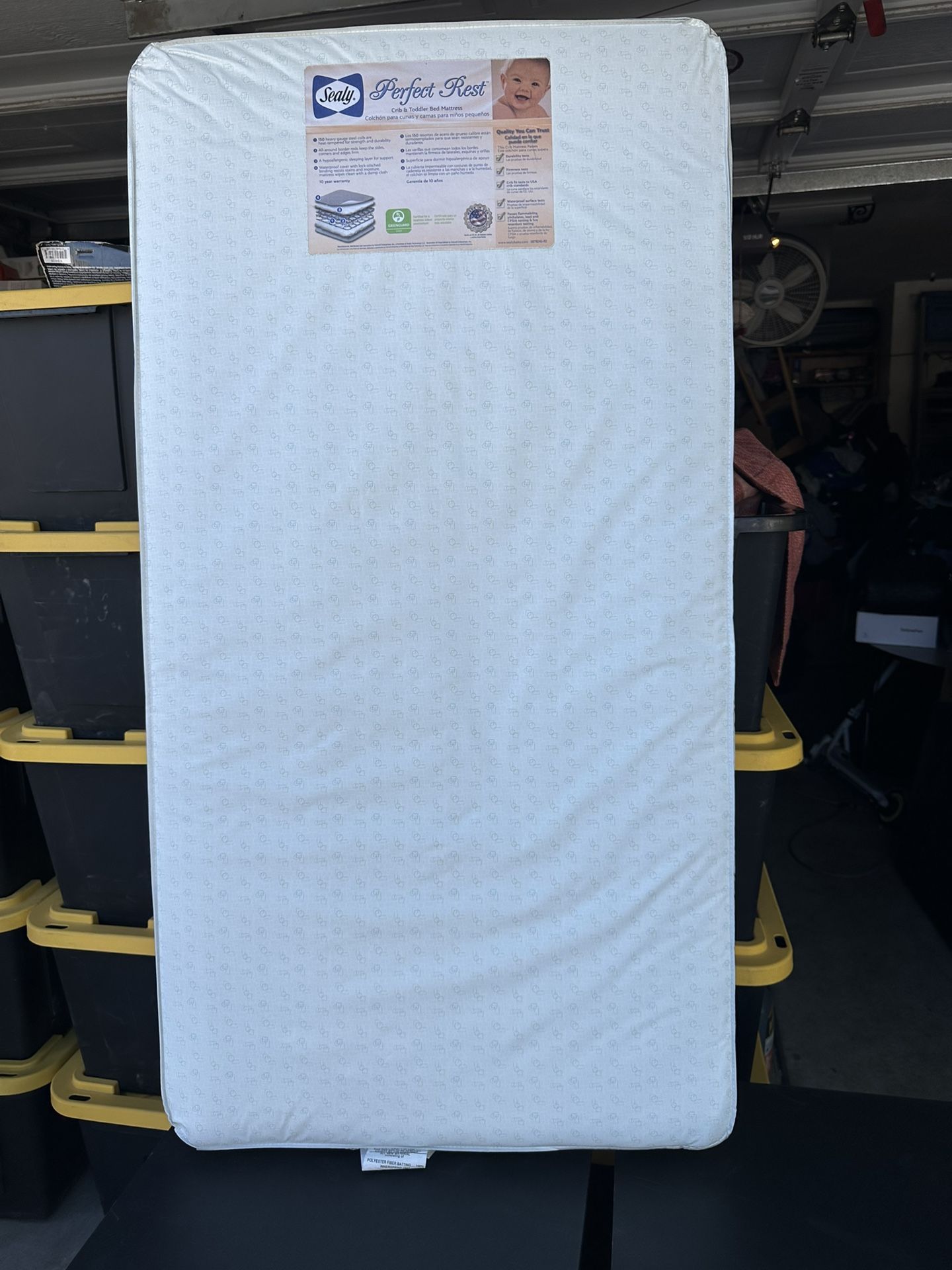 Sealy  Perfect Rest Toddler Mattress Excellent Condition $25 Firm 
