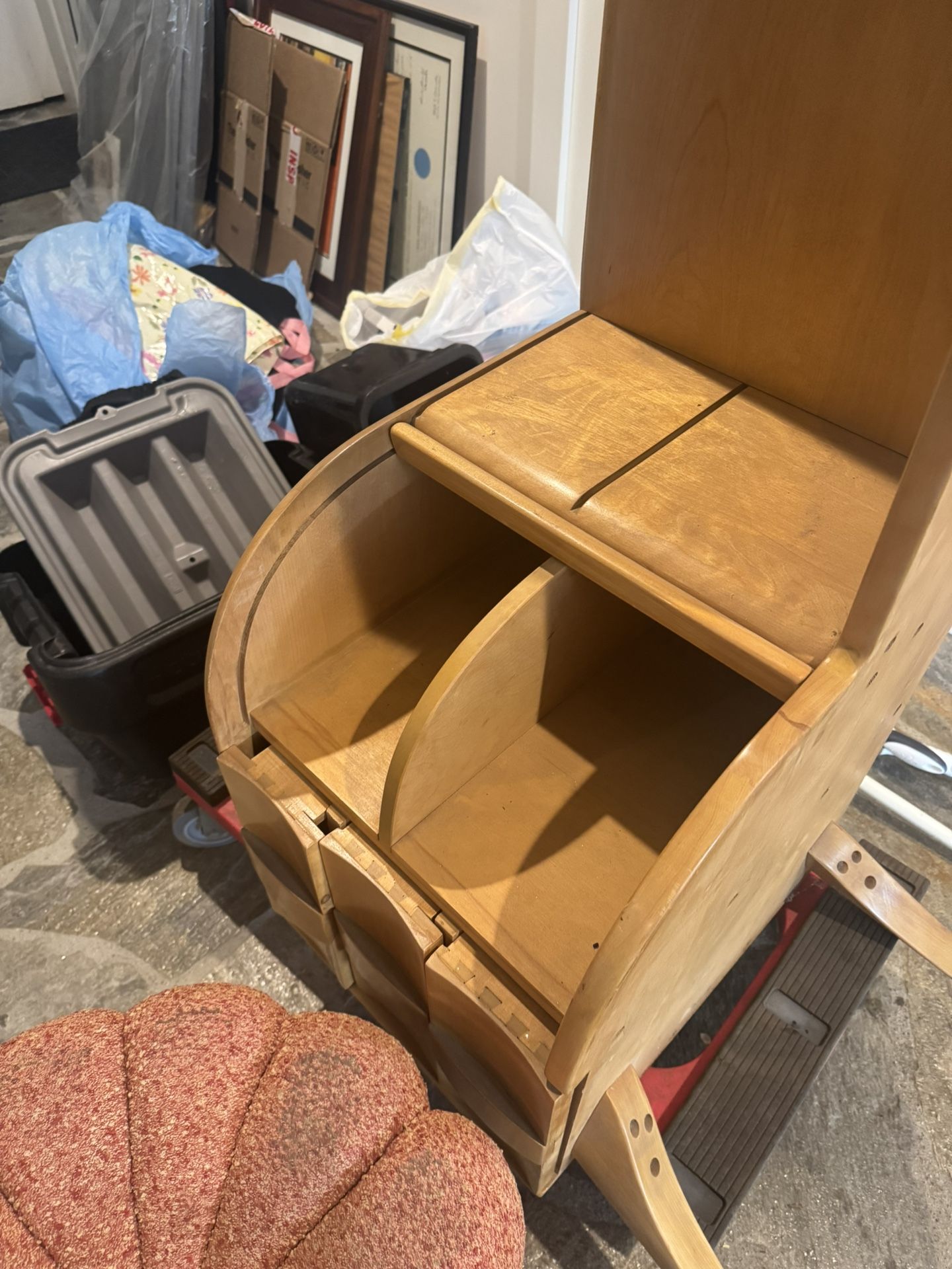 HEYWOOD WAKEFIELD  MID CENTURY VSNITY AND STOOL