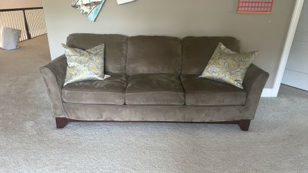 Olive green couch