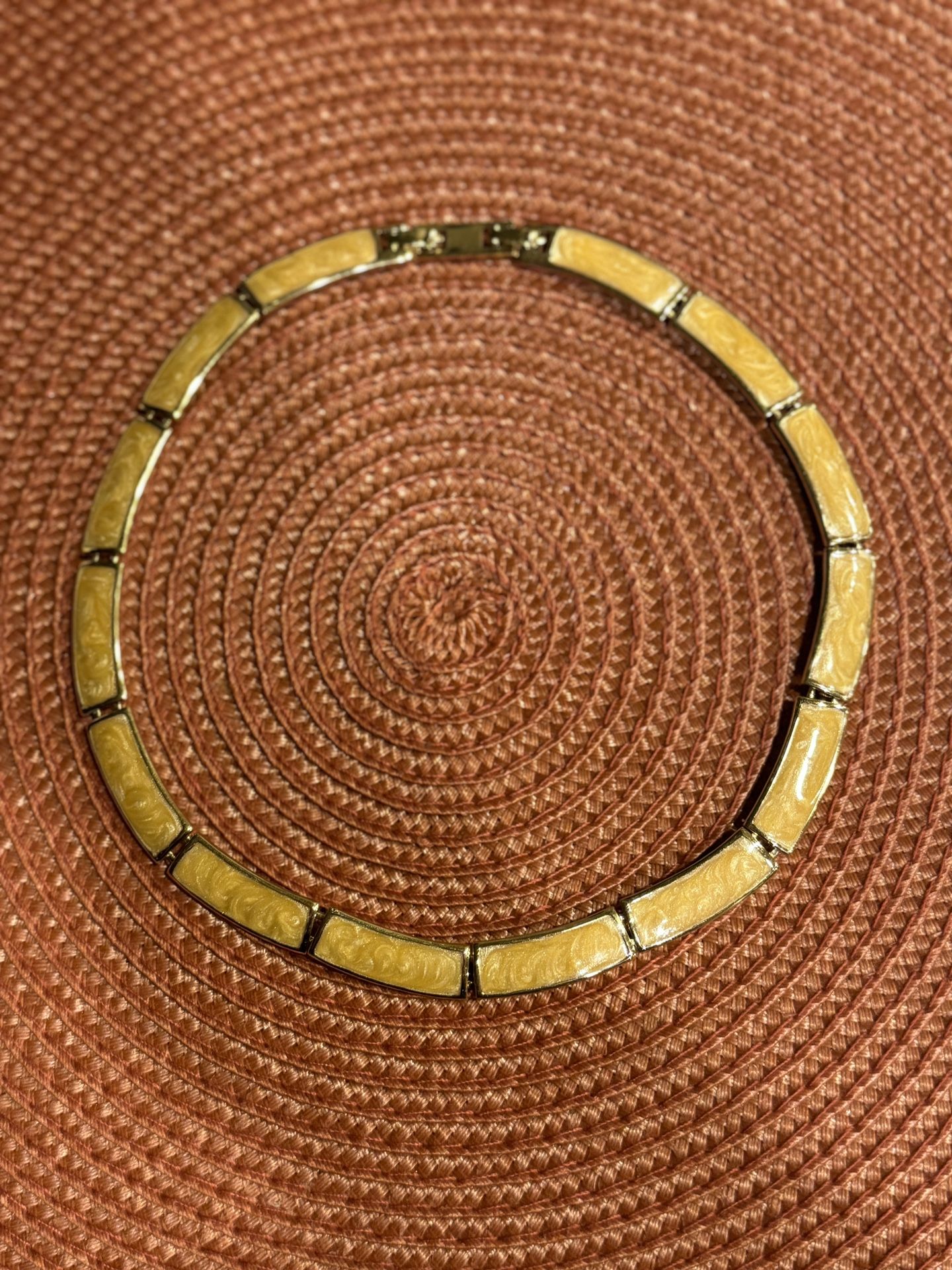 Vintage Monet Gold Tone Chain Choker