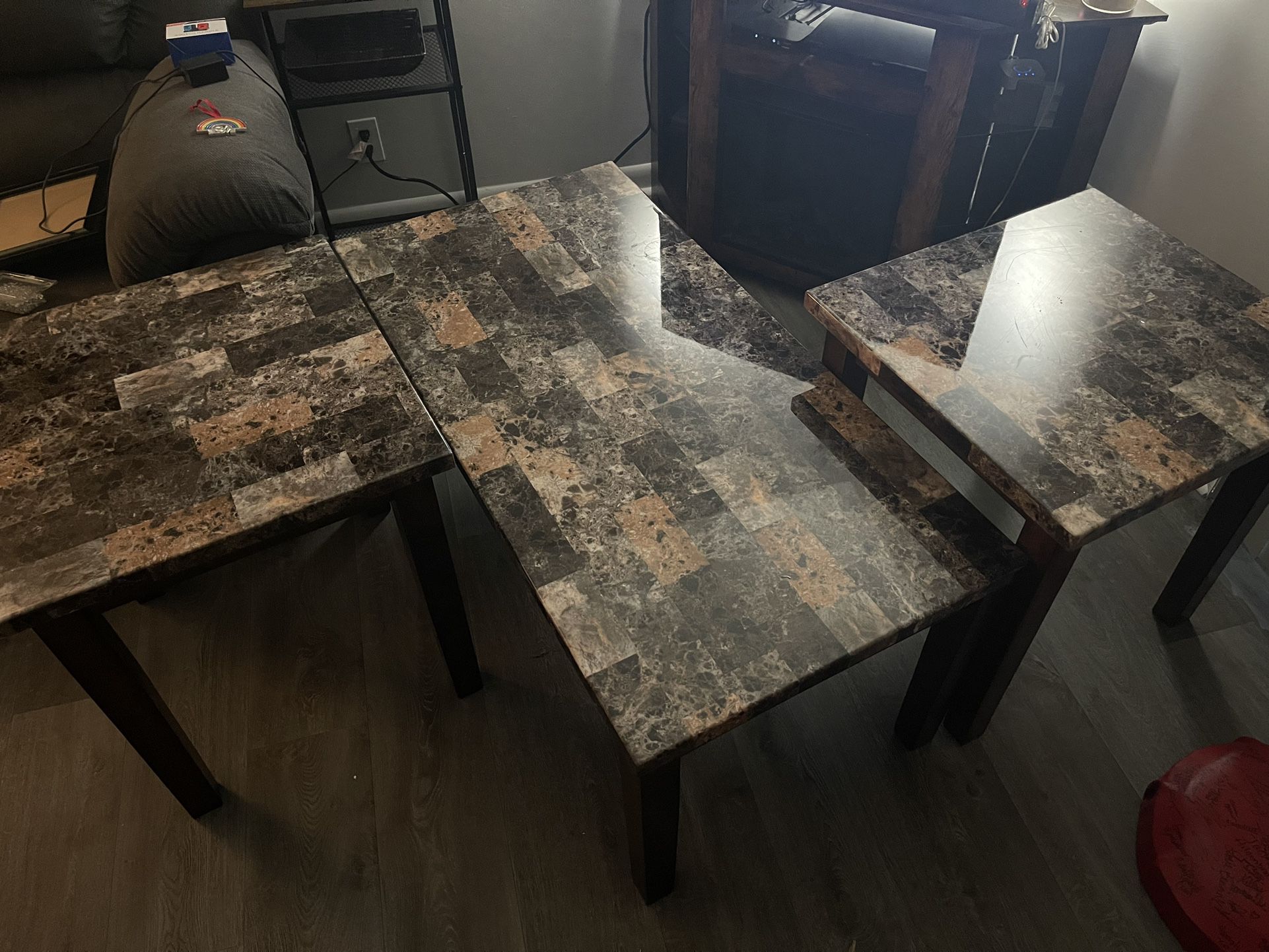 Coffee Table and two side tables
