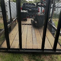 Trailer + Zero Turn Mower 