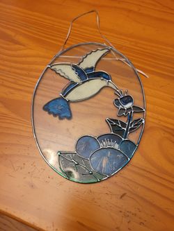 Humminbird Stained Glass