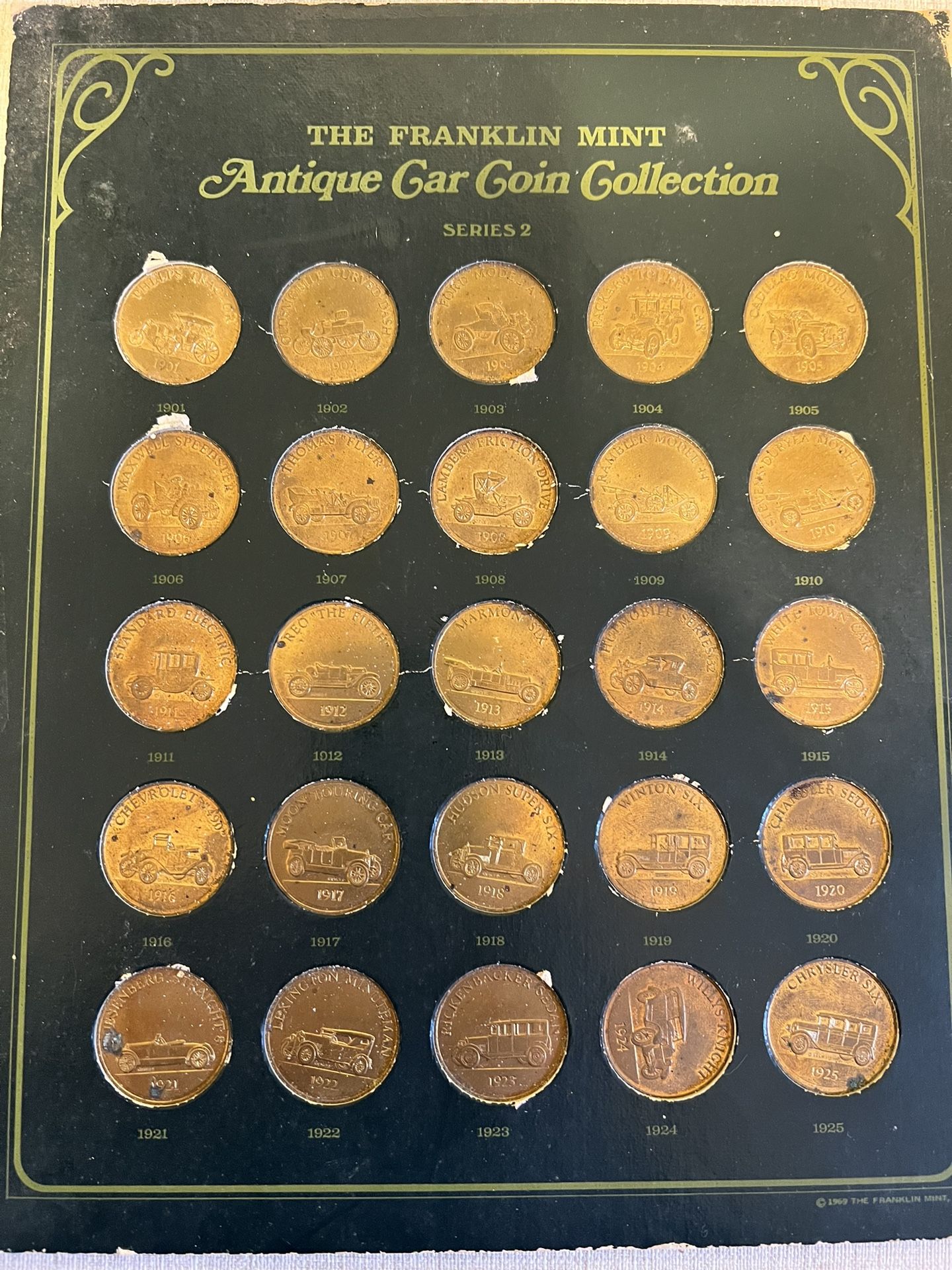 Franklin Mint Antique Car Coin Collection Series 2. 2 Sets